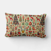 Coussin Rectangle Motif de Noël coloré (Verso)