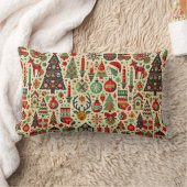 Coussin Rectangle Motif de Noël coloré (Couverture)