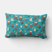 Coussin Rectangle Motif de Noël festif avec chaussettes (Verso)