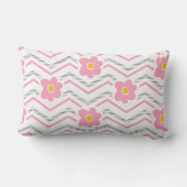 Coussin Rectangle Motif de nurserie rose et vert moderne (Verso)
