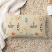 Coussin Rectangle Motif de phare Boho Nautical Boat (Couverture)