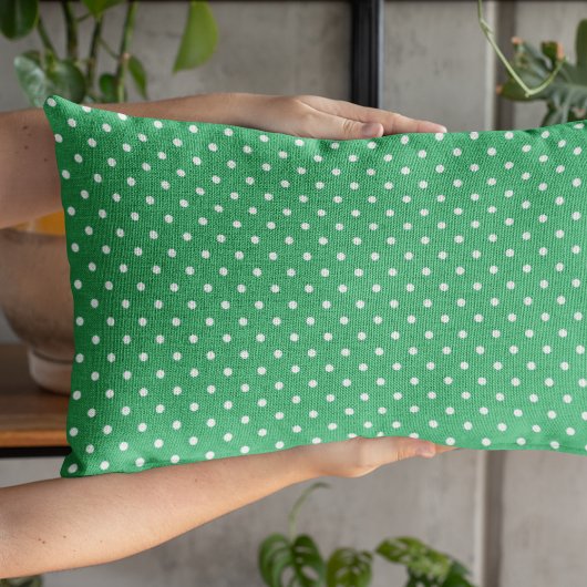 Coussin Rectangle Motif de pois verts mignons