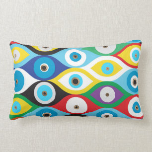 Coussin Rectangle motif de protection oculaire coloré