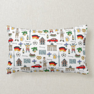 Coussin Rectangle Motif de symboles de l'Allemagne