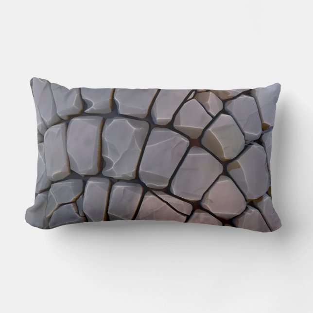Coussin Rectangle Motif de texture de mur en pierre (Recto)