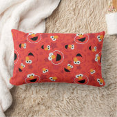 Coussin Rectangle Motif de visage d'Elmo rouge (Couverture)