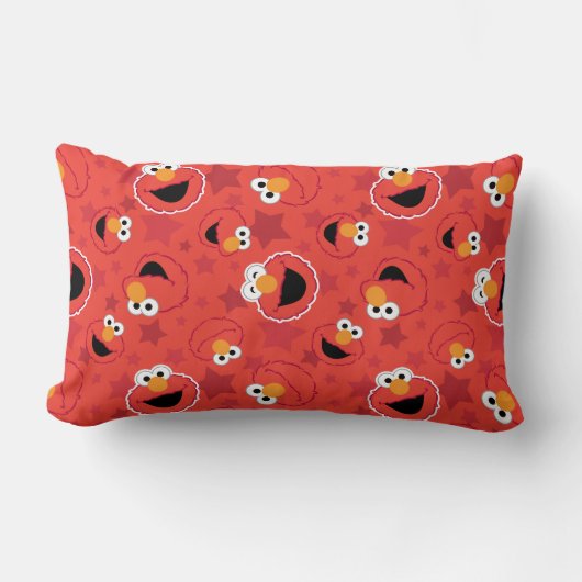 Coussin Rectangle Motif de visage d'Elmo rouge (Recto)