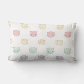 Coussin Rectangle Motif de visages de chatons pastel mignons (Verso)