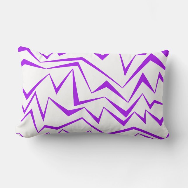 Coussin Rectangle motif de zigzag géométrique Abstrait, audacieux et (Recto)