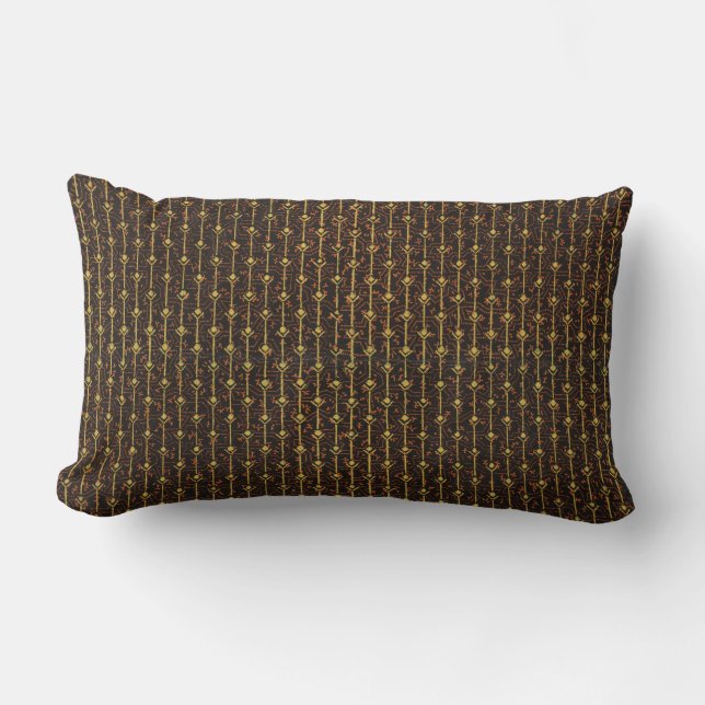 Coussin Rectangle Motif décoratif Brown doré (Recto)
