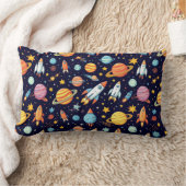 Coussin Rectangle Motif d'exploration spatiale coloré (Couverture)