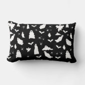 Coussin Rectangle Motif d'Halloween, chauves-souris et araignées (Recto)