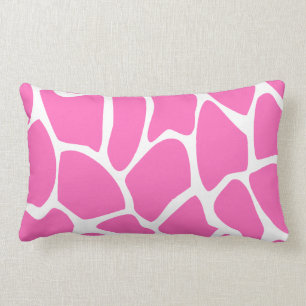 Coussin Rectangle Motif d'impression de girafe dans le rose lumineux