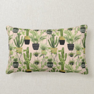 Coussin Rectangle Motif d'intérieur de ligne d'usine de l'oasis