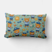 Coussin Rectangle Motif d'ours marin mignon avec thème océanique (Recto)