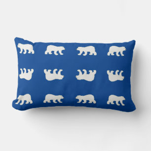 Coussin Rectangle Motif d'ours polaire blanc