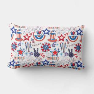Coussin Rectangle motif du 4 juillet 01x4