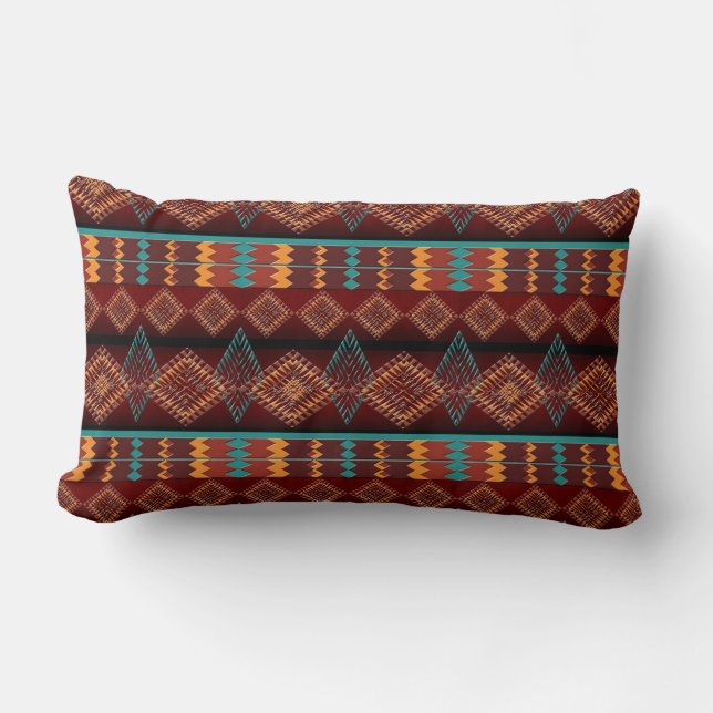 Coussin Rectangle motif du sud-ouest ethnique (Recto)