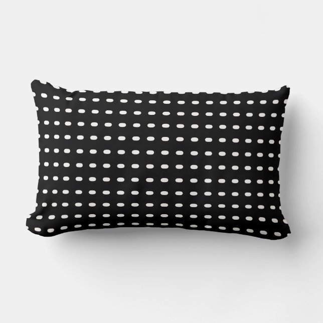 Coussin Rectangle Motif élégant noir blanc chic géométrique (Recto)
