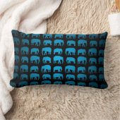 Coussin Rectangle Motif Éléphant Bleu (Couverture)