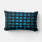 Coussin Rectangle Motif Éléphant Bleu (Verso)