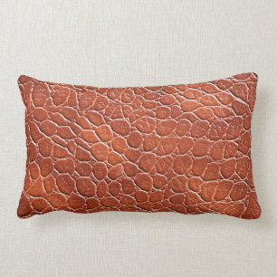 Coussin Rectangle Motif en cuir