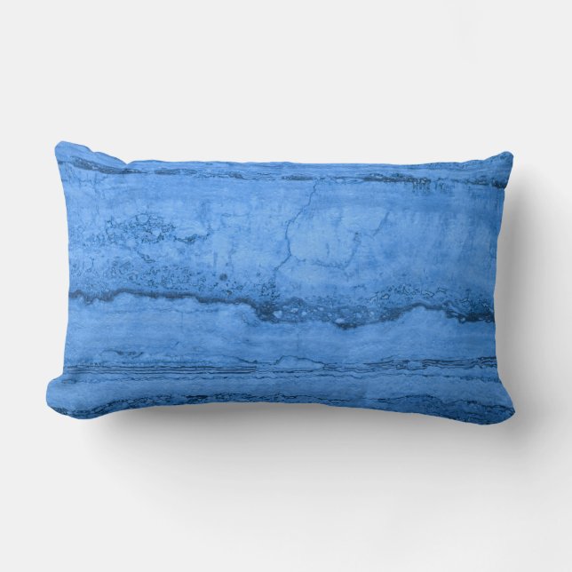 Coussin Rectangle Motif en granit bleu, marbre bleu, pierre bleue (Recto)