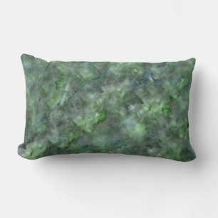 Coussin Rectangle motif en granit de quartz vert Abstrait