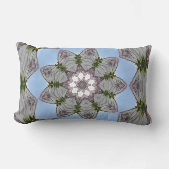 Coussin Rectangle Motif en gris (Recto)