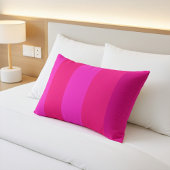 Coussin Rectangle Motif Enchanted LOVE, Rayures rouges et rose vif
