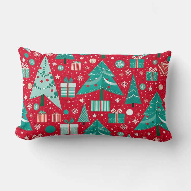Coussin Rectangle Motif festif de Noël (Recto)