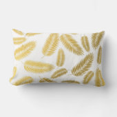 Coussin Rectangle Motif Feuille Faux Gold Palm (Recto)