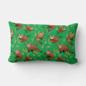 Coussin Rectangle Motif Feuille Red Panda & Bamboo (Verso)