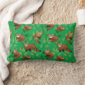 Coussin Rectangle Motif Feuille Red Panda & Bamboo (Couverture)