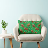 Coussin Rectangle Motif Feuille Red Panda & Bamboo (Chaise)