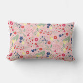 Coussin Rectangle Motif Fleur sauvage de jardin rose simple (Recto)