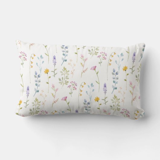 Coussin Rectangle Motif Fleur sauvage mignon (Verso)