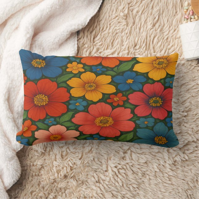 Coussin Rectangle Motif Fleur sauvage transparent (Couverture)