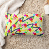 Coussin Rectangle Motif floral arc-en-ciel (Couverture)