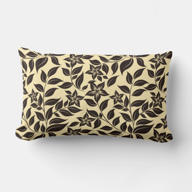Coussin Rectangle Motif floral Feuille-47566 (Recto)