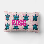 Coussin Rectangle Motif floral personnalisé de tortue tropicale sans (Recto)