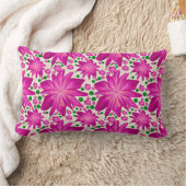 Coussin Rectangle Motif floral rose chaud sans couture (Couverture)