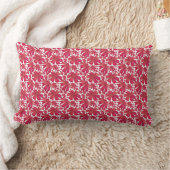 Coussin Rectangle Motif floral rouge sans couture, répétition de fle (Couverture)