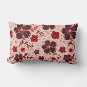 Coussin Rectangle Motif floral vibrant avec des fleurs colorées