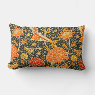 Coussin Rectangle Motif floral vintage William Morris Cray