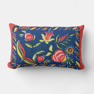 Coussin Rectangle motif folklorique hollandais Pennsylvanie