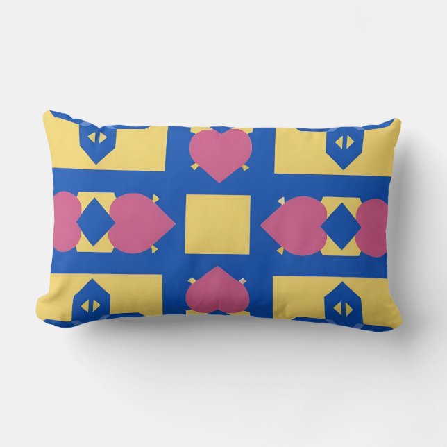 Coussin Rectangle Motif Géométrique Abstrait (Recto)