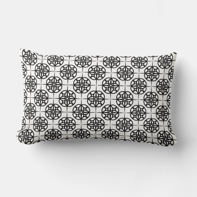 Coussin Rectangle Motif géométrique ambiance rétro chic (Recto)