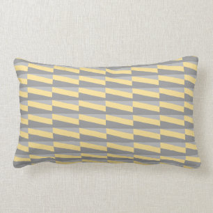 Coussin Rectangle Motif géométrique dans jaune et le gris