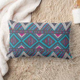 Coussin Rectangle Motif géométrique ethnique traditionnel décoratif